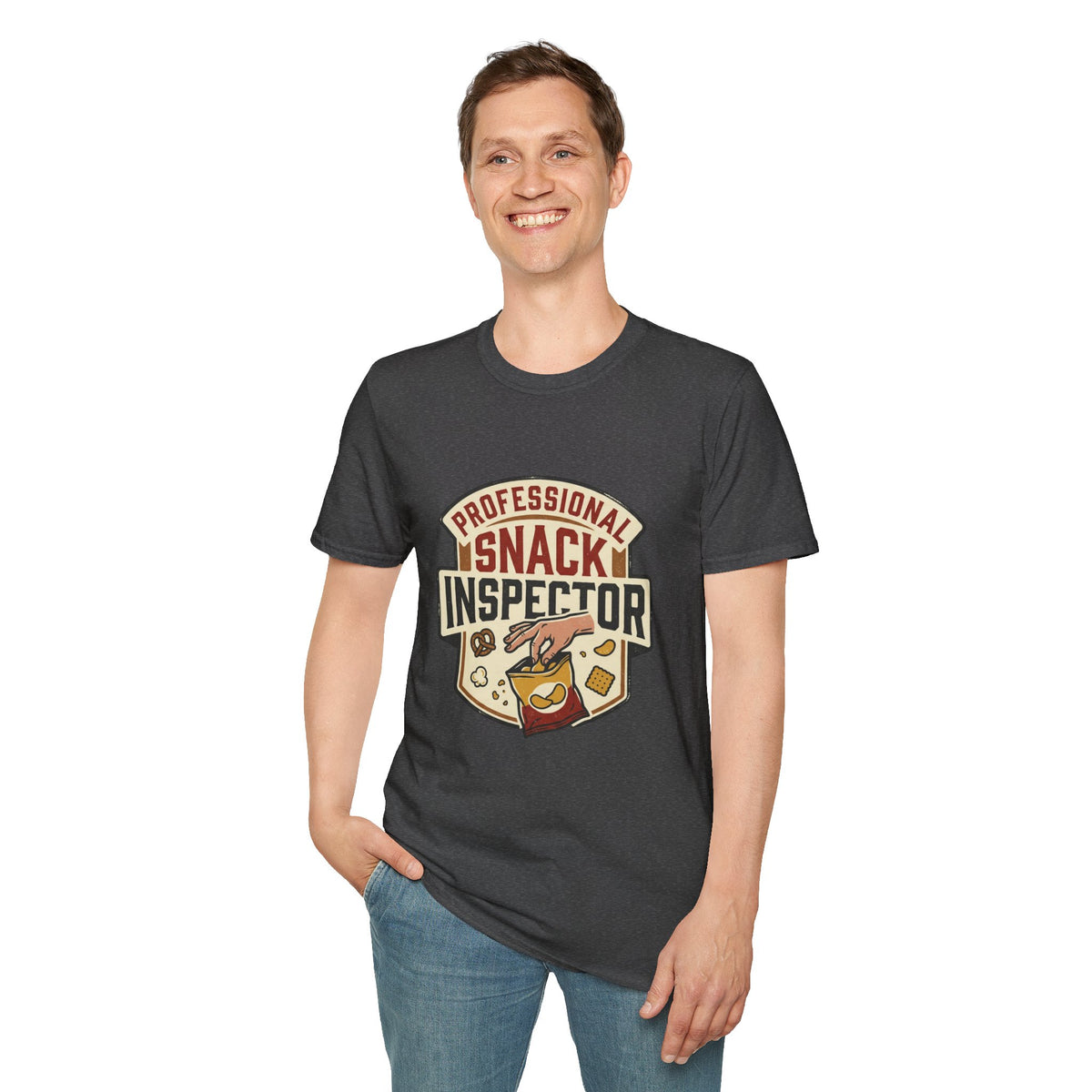 Professional Snack Inspector T-Shirt | Funny Food Badge Tee