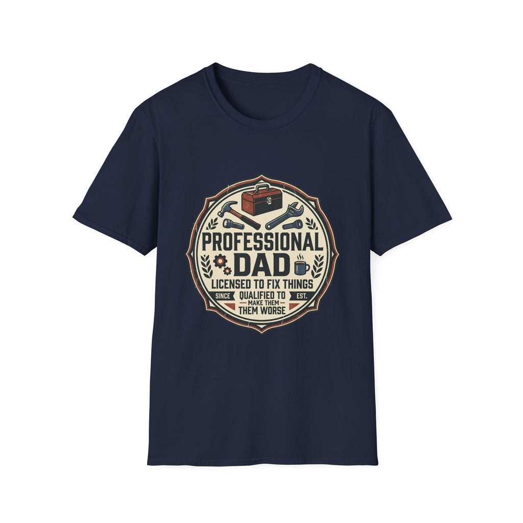 Professional Dad Logo T-Shirt | Toolbox Wrenches Vintage Badge