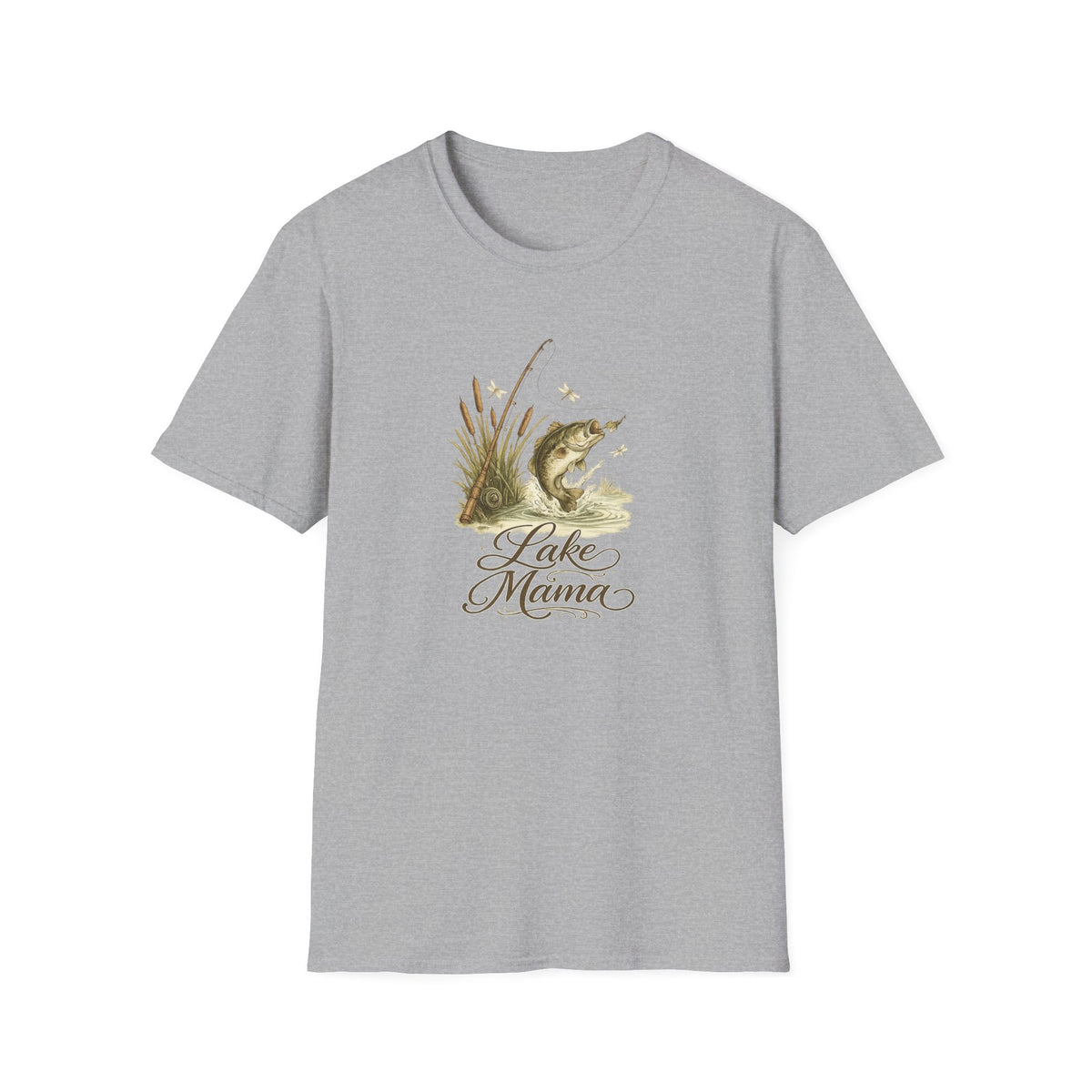 Lake Mama T-Shirt | Fishing Bass Illustration