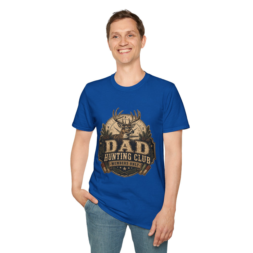 Dad Hunting Club T-Shirt | Deer Buck Antlers Outdoors Retro Badge