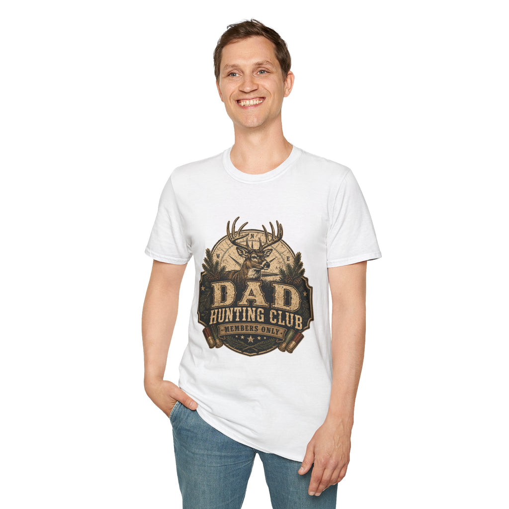 Dad Hunting Club T-Shirt | Deer Buck Antlers Outdoors Retro Badge
