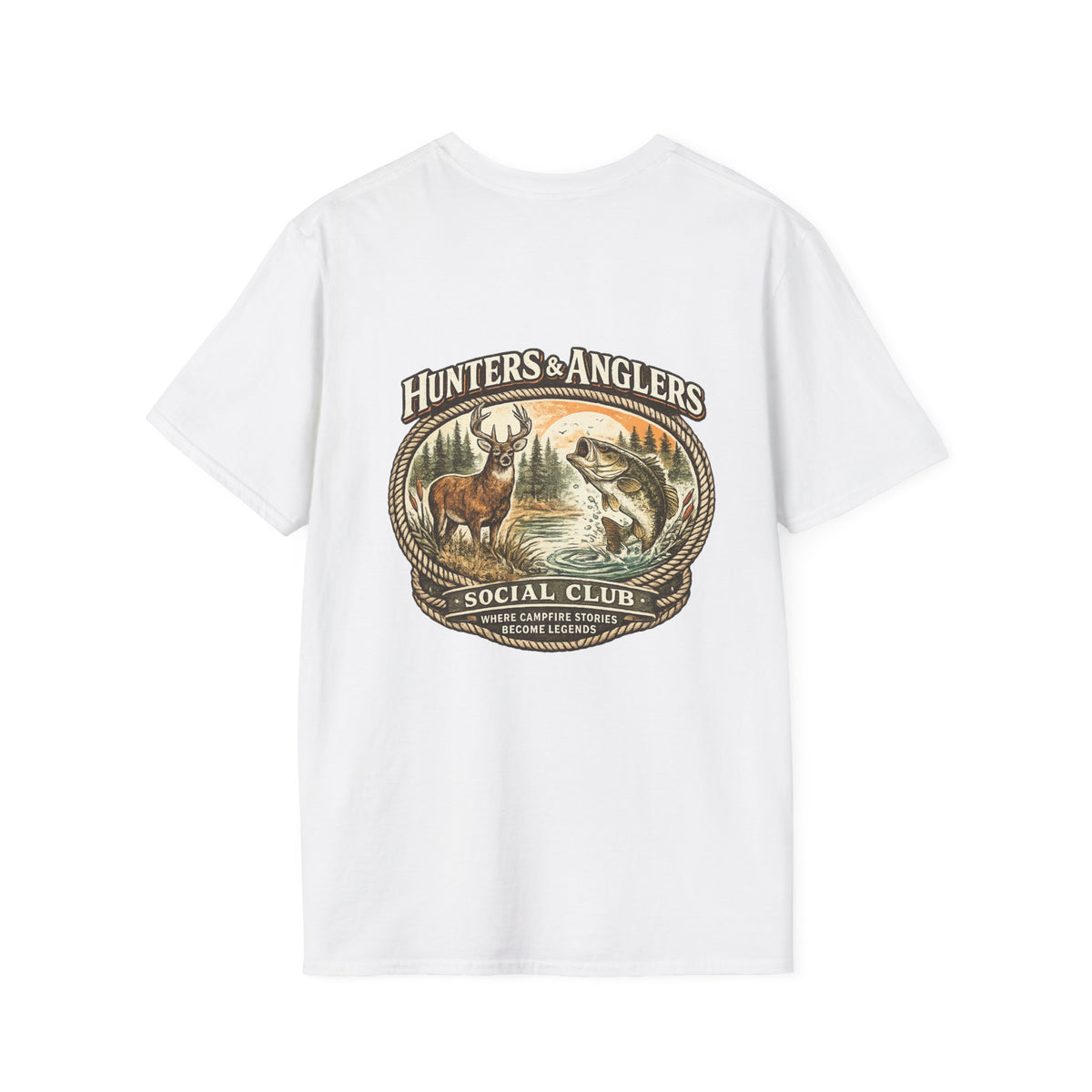 Fishing Angler Badge T-Shirt
