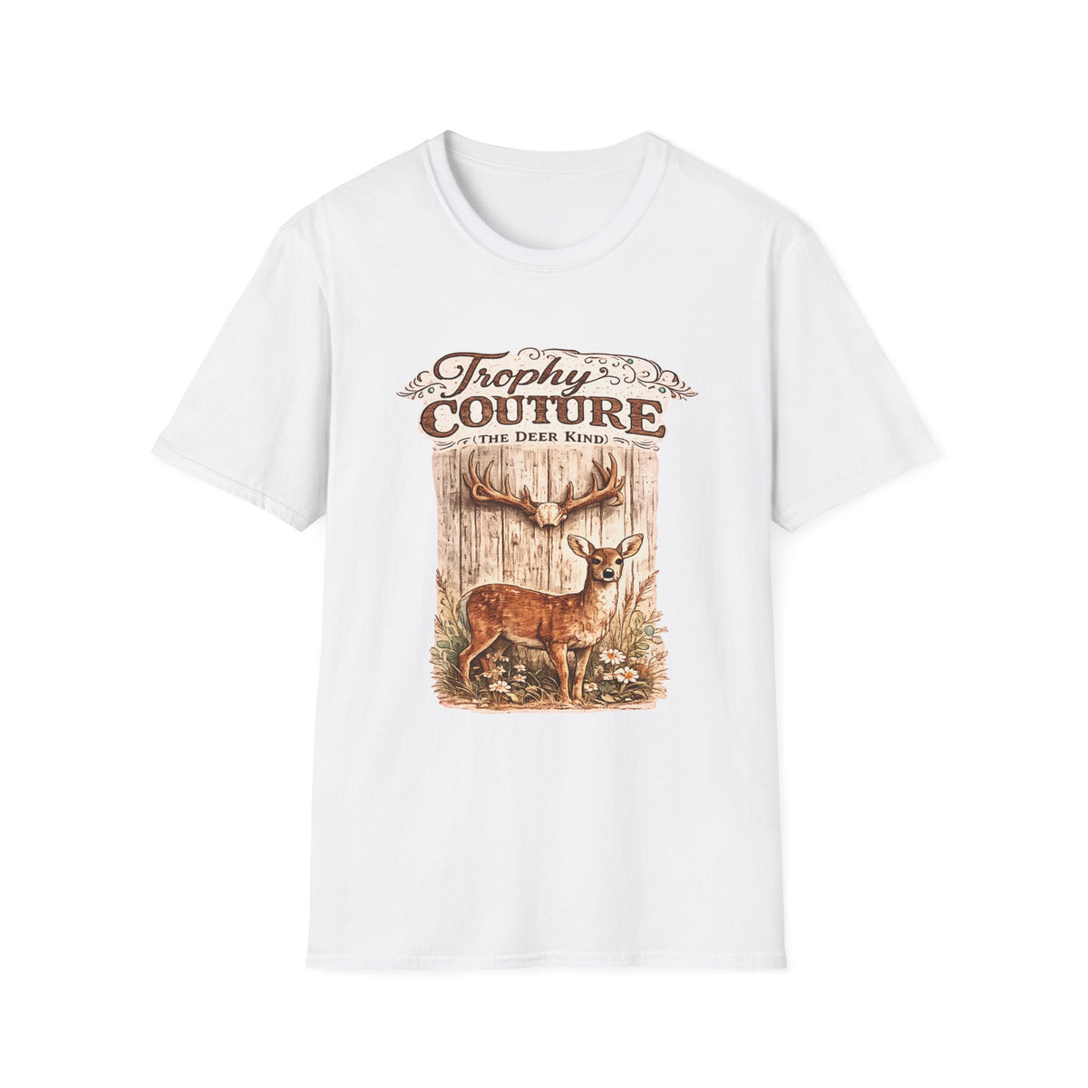 Trophy Couture Deer T-Shirt | Vintage Rustic Buck Graphic