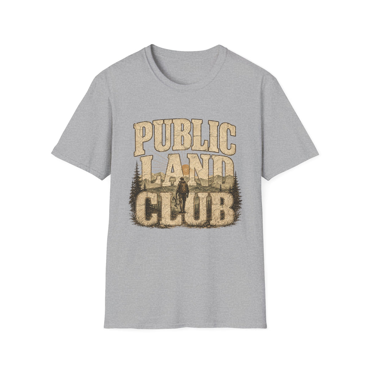 Public Land Club T-Shirt | Outdoor Camping Hiking Woodland Graphic