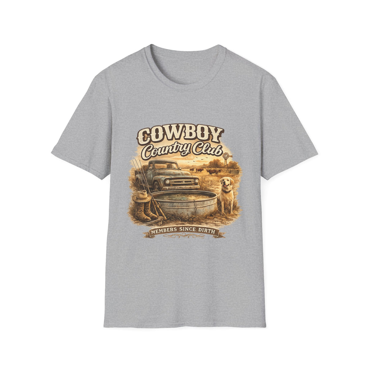 Cowboy Country Club T-Shirt | Vintage Truck Western Ranch Design