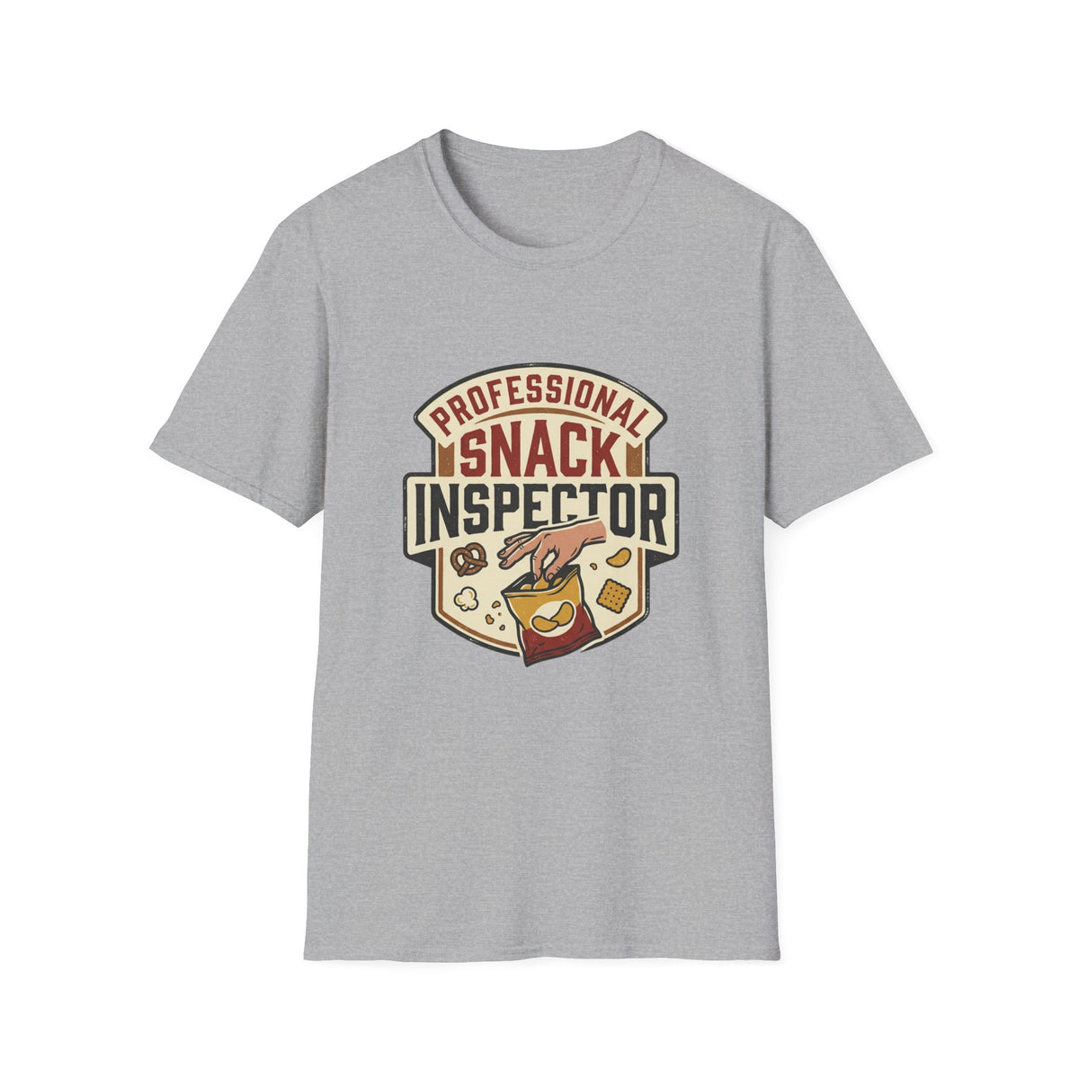 Professional Snack Inspector T-Shirt | Funny Food Badge Tee