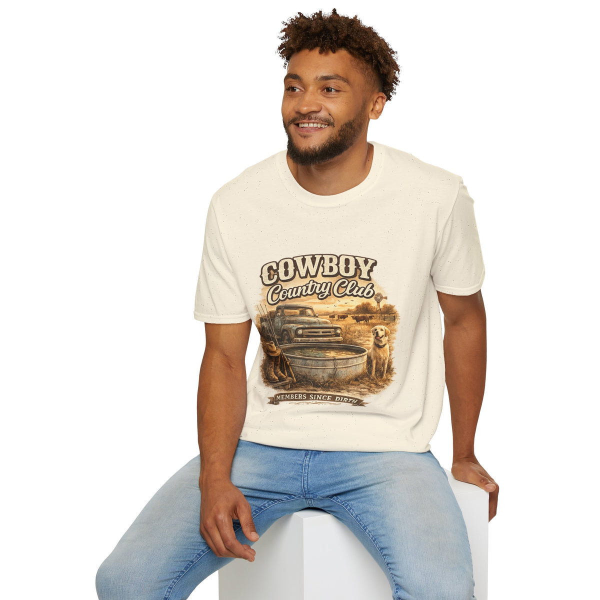 Cowboy Country Club T-Shirt | Vintage Truck Western Ranch Design
