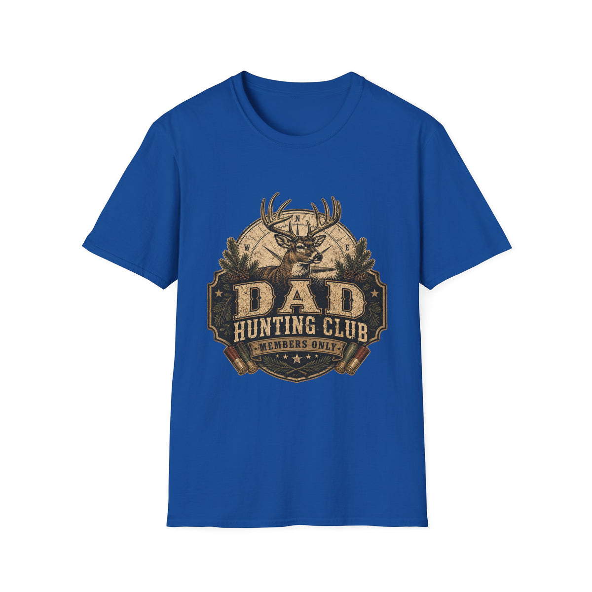 Dad Hunting Club T-Shirt | Deer Buck Antlers Outdoors Retro Badge