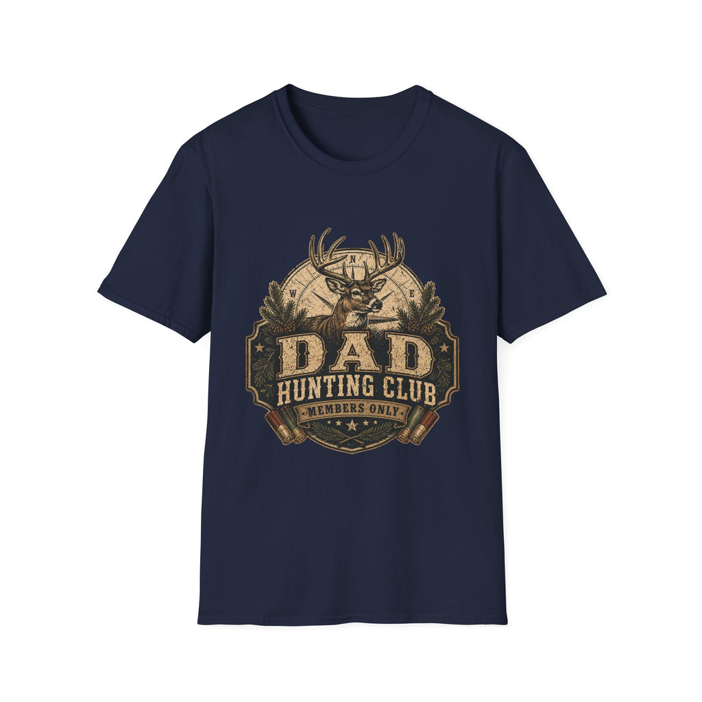Dad Hunting Club T-Shirt | Deer Buck Antlers Outdoors Retro Badge