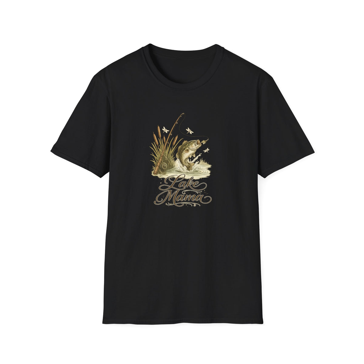 Lake Mama T-Shirt | Fishing Bass Illustration