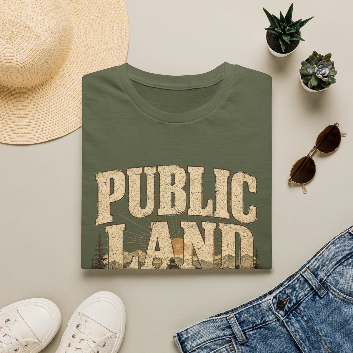 Public Land Club T-Shirt | Outdoor Camping Hiking Woodland Graphic