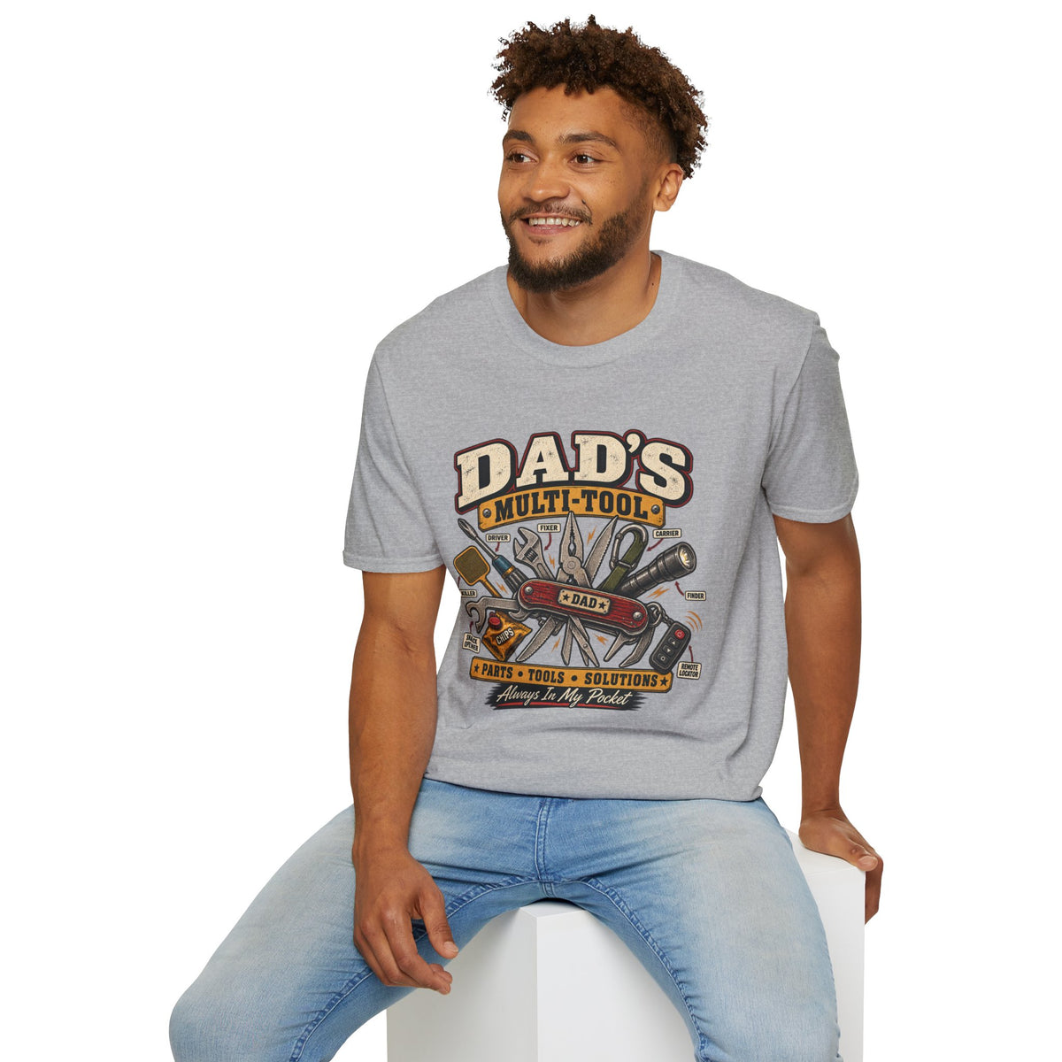 Dad's Multi-Tool T-Shirt | Vintage Toolbox Tools Graphic Tee