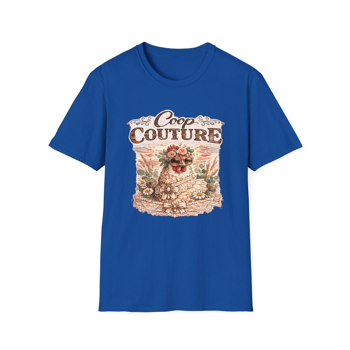 Coop Couture Chicken Floral Graphic T-Shirt | Farmhouse Vintage Style