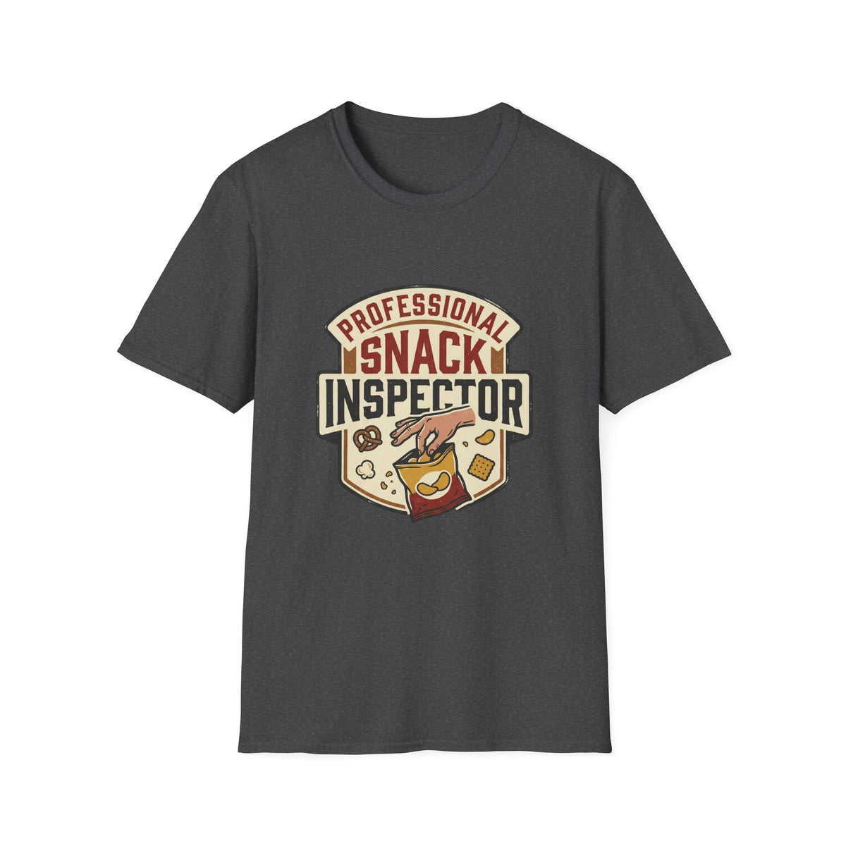 Professional Snack Inspector T-Shirt | Funny Food Badge Tee