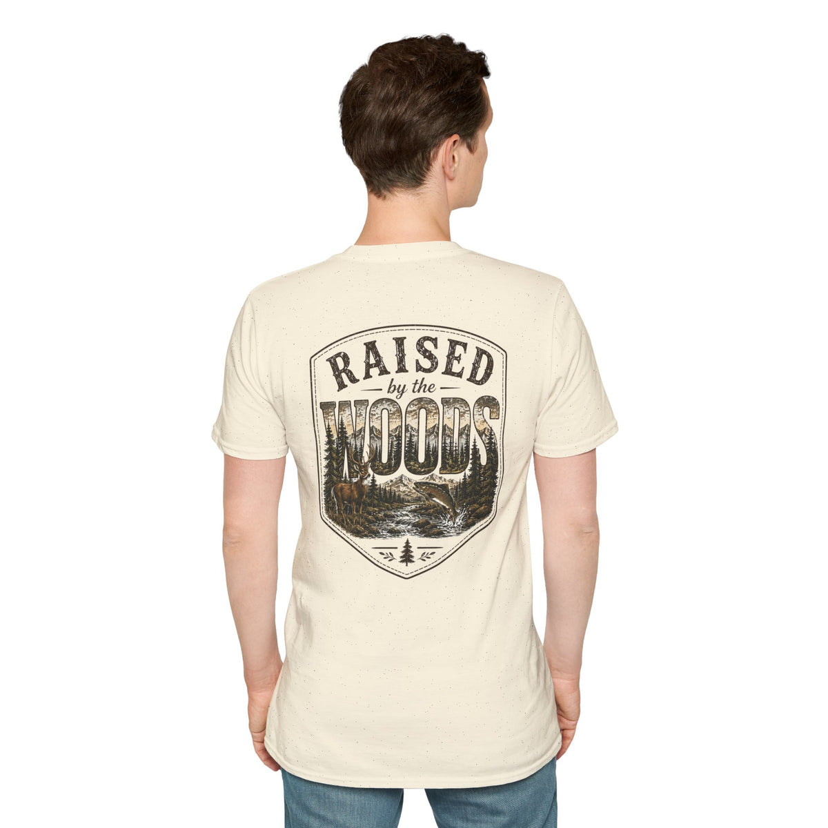 Raised by the Woods T-Shirt | Plain White Tee, Outdoor Nature Shirt