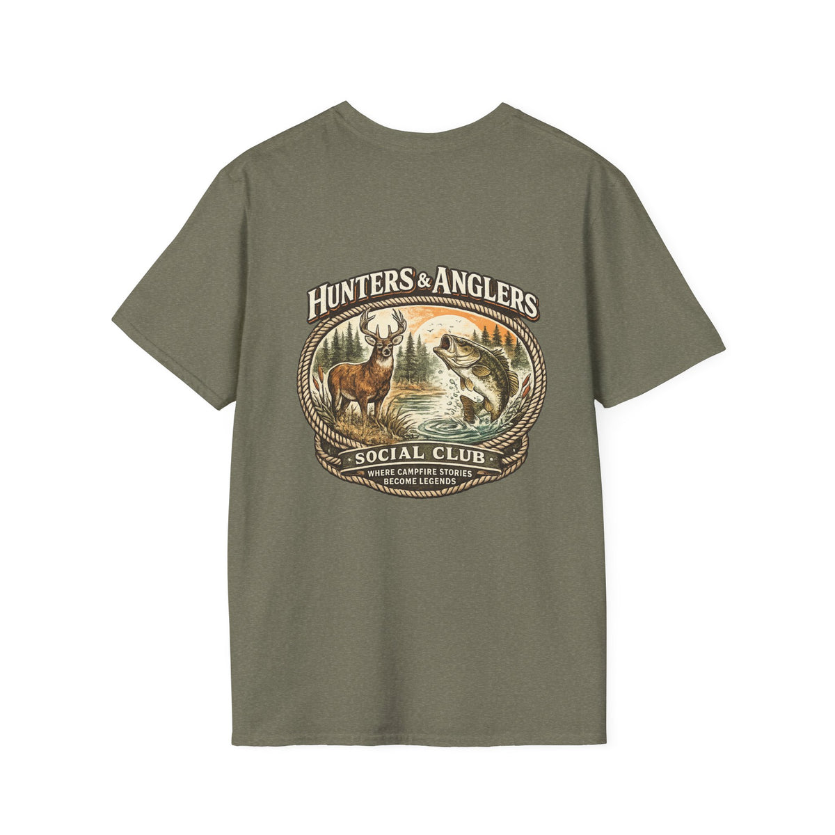 Fishing Angler Badge T-Shirt