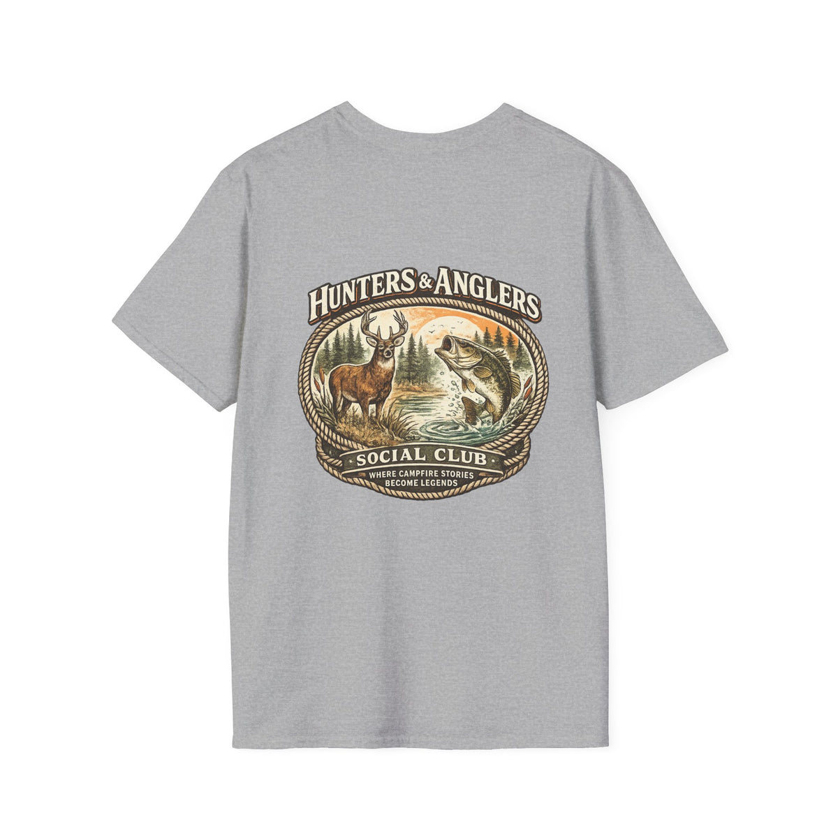 Fishing Angler Badge T-Shirt
