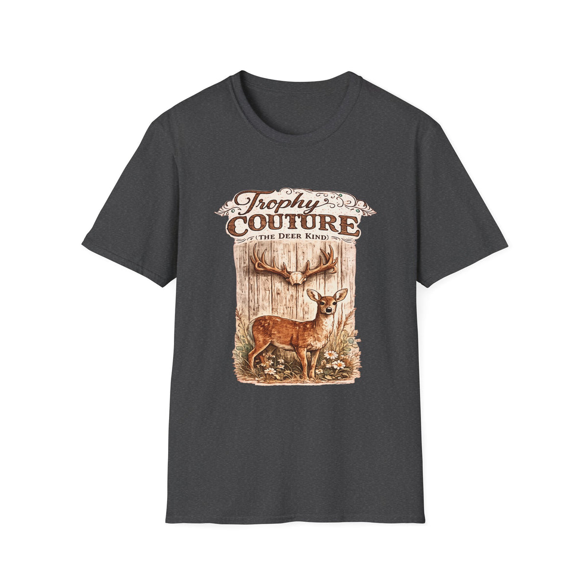 Trophy Couture Deer T-Shirt | Vintage Rustic Buck Graphic