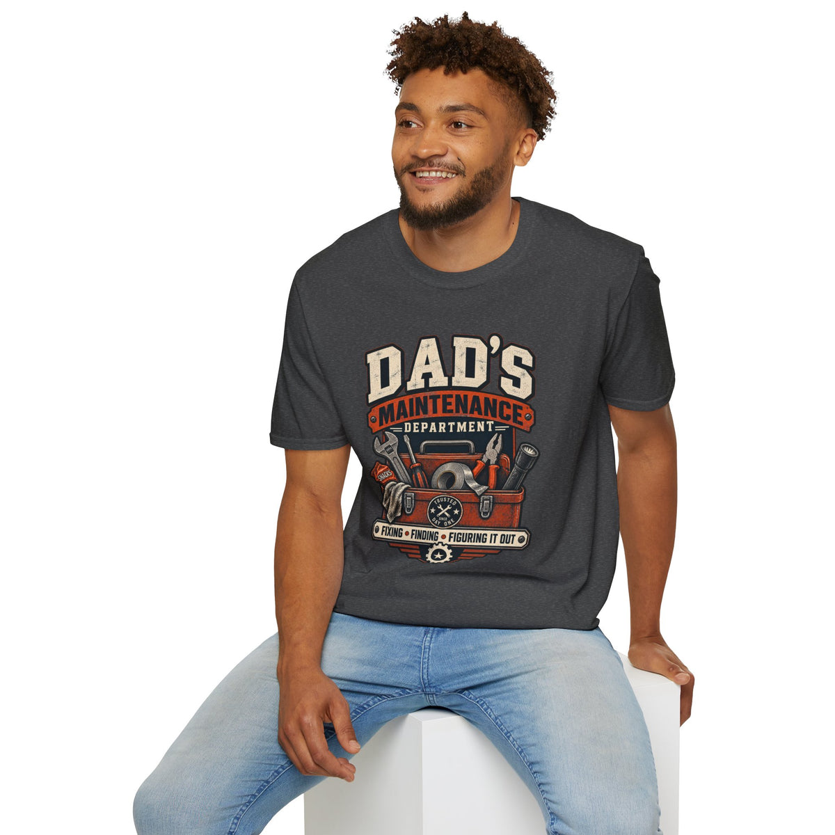 Dad's Maintenance Department T-Shirt | Tools Garage Repair Dad Tee
