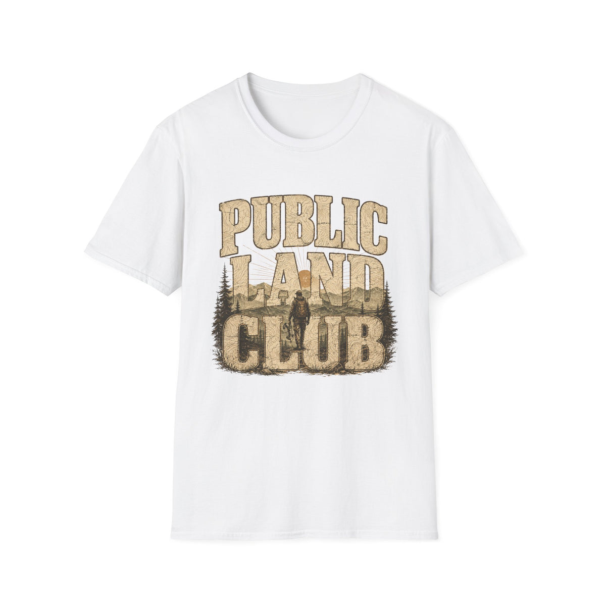 Public Land Club T-Shirt | Outdoor Camping Hiking Woodland Graphic