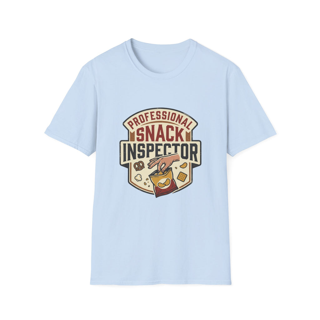 Professional Snack Inspector T-Shirt | Funny Food Badge Tee