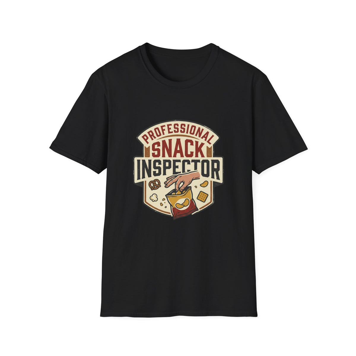 Professional Snack Inspector T-Shirt | Funny Food Badge Tee