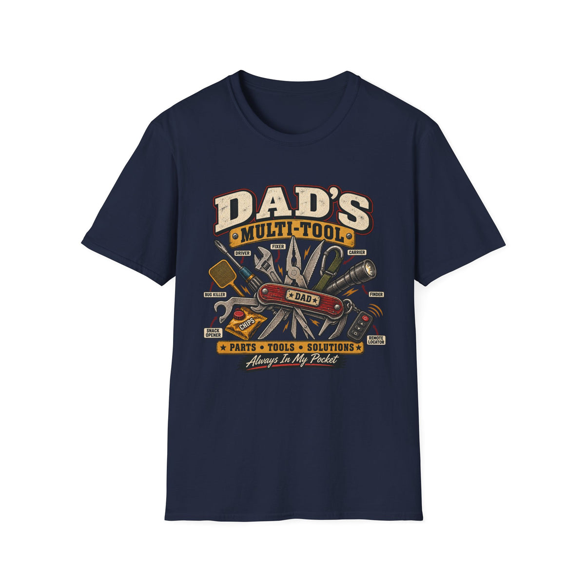 Dad's Multi-Tool T-Shirt | Vintage Toolbox Tools Graphic Tee