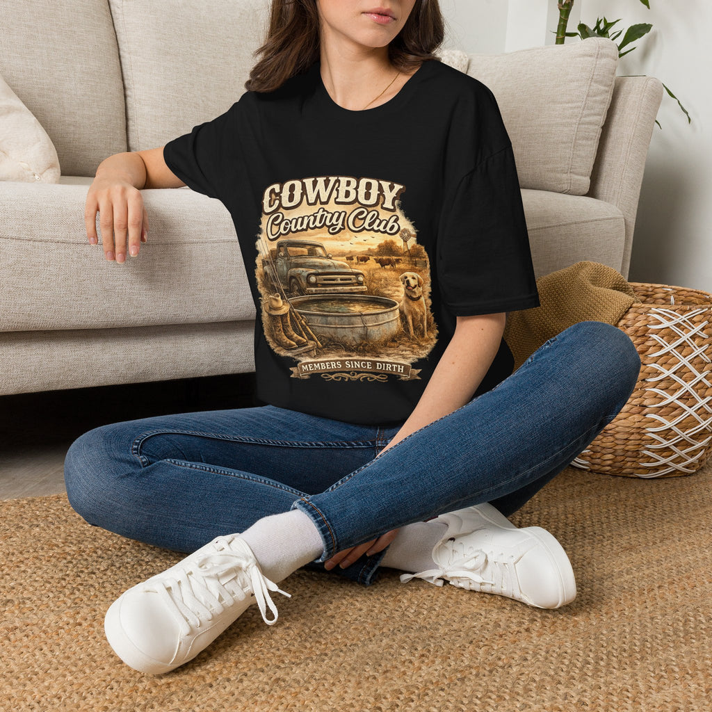 Cowboy Country Club T-Shirt | Vintage Truck Western Ranch Design