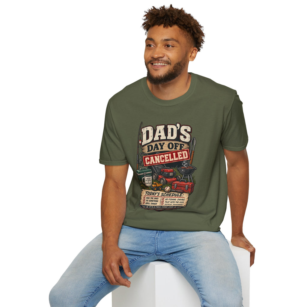 Dad's Day Off Cancelled T-Shirt | Funny Dad Repair Graphics