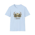 Mama Antler Mountain Forest T-Shirt | Moon, Pines, Rustic Nature