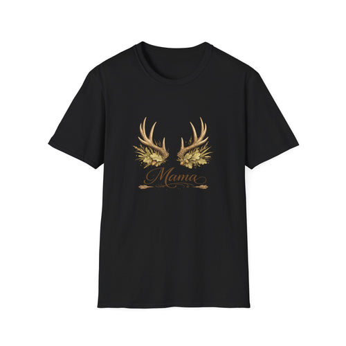 Antler Floral Mama T-Shirt | Deer Antlers with Flowers