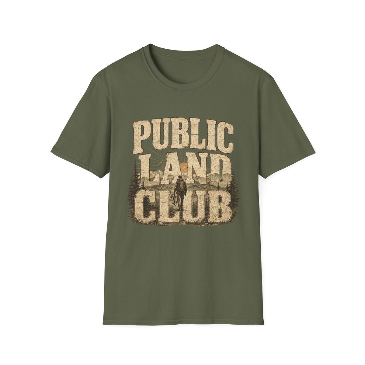 Public Land Club T-Shirt | Outdoor Camping Hiking Woodland Graphic