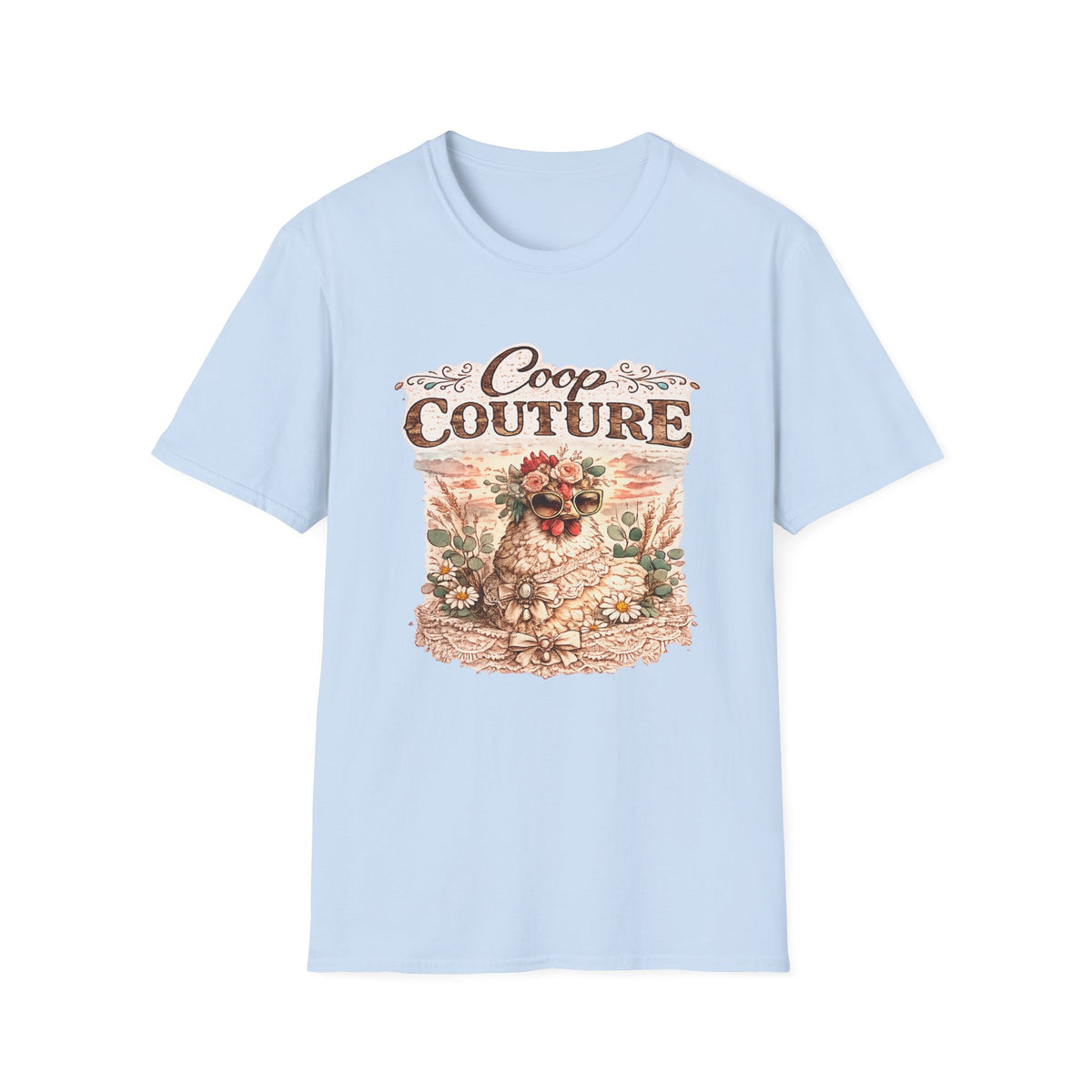Coop Couture Chicken Floral Graphic T-Shirt | Farmhouse Vintage Style