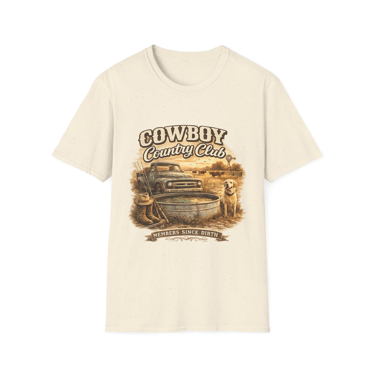 Cowboy Country Club T-Shirt | Vintage Truck Western Ranch Design
