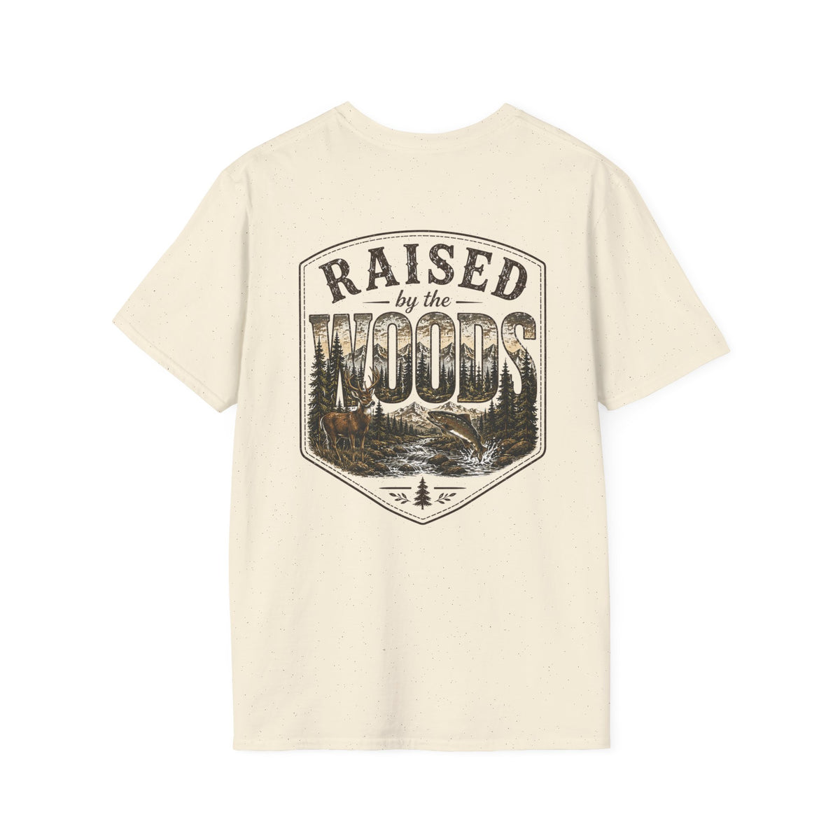 Raised by the Woods T-Shirt | Plain White Tee, Outdoor Nature Shirt