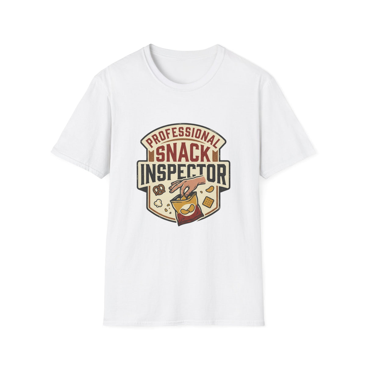 Professional Snack Inspector T-Shirt | Funny Food Badge Tee
