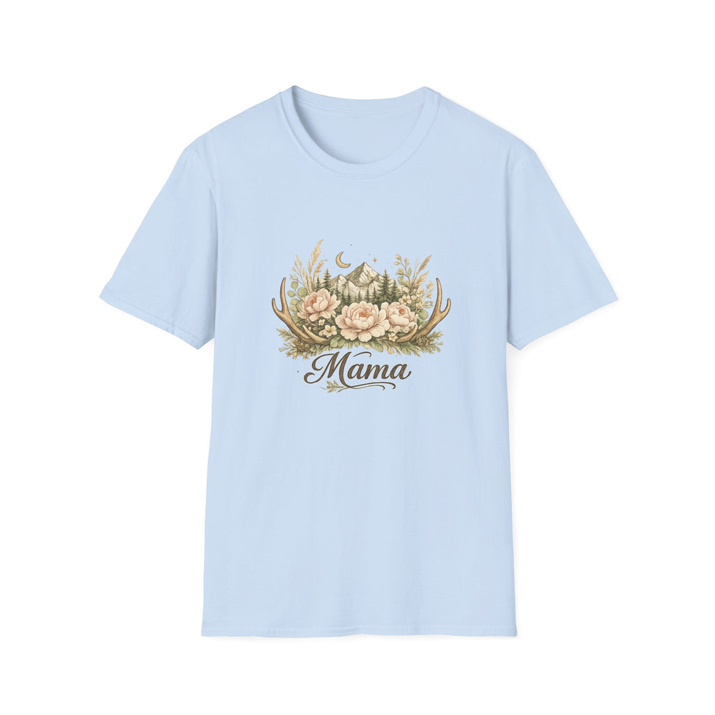 Mama Floral Antlers T-Shirt | Mountain Moon Wildflower Design