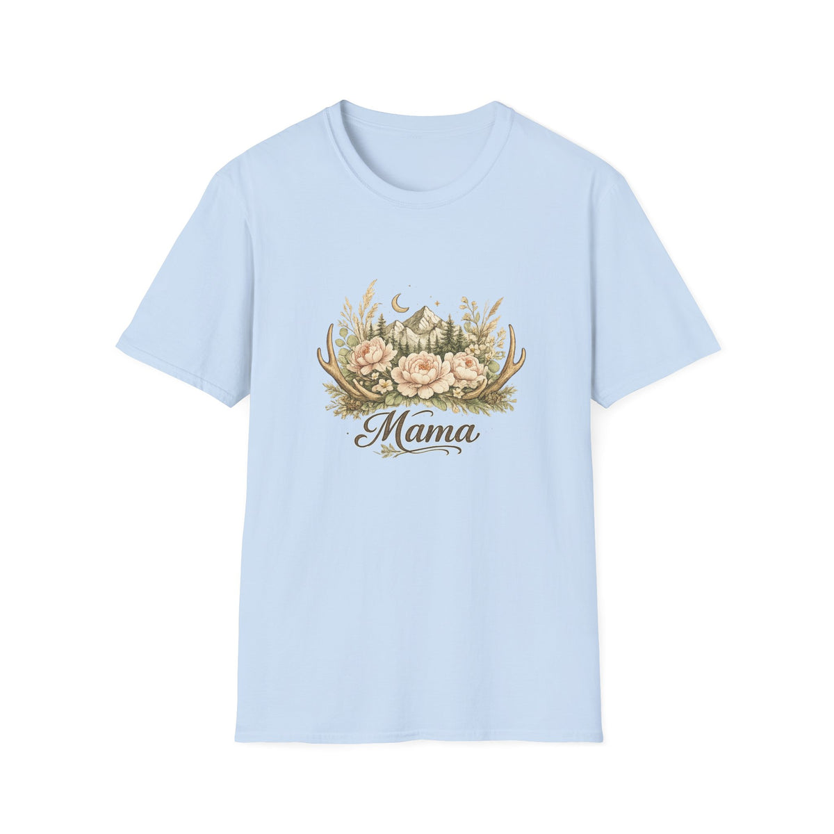 Mama Floral Antlers T-Shirt | Mountain Moon Wildflower Design
