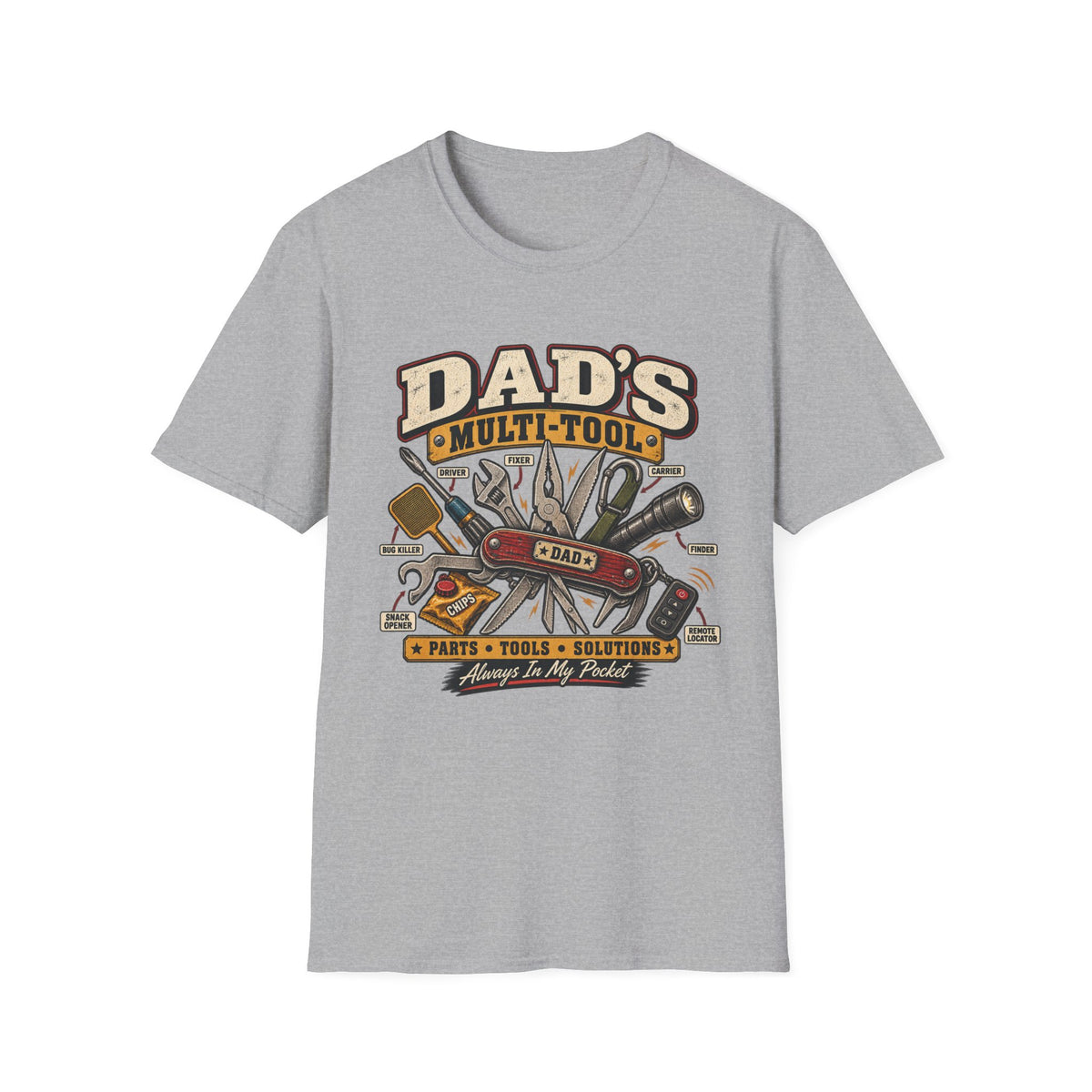 Dad's Multi-Tool T-Shirt | Vintage Toolbox Tools Graphic Tee