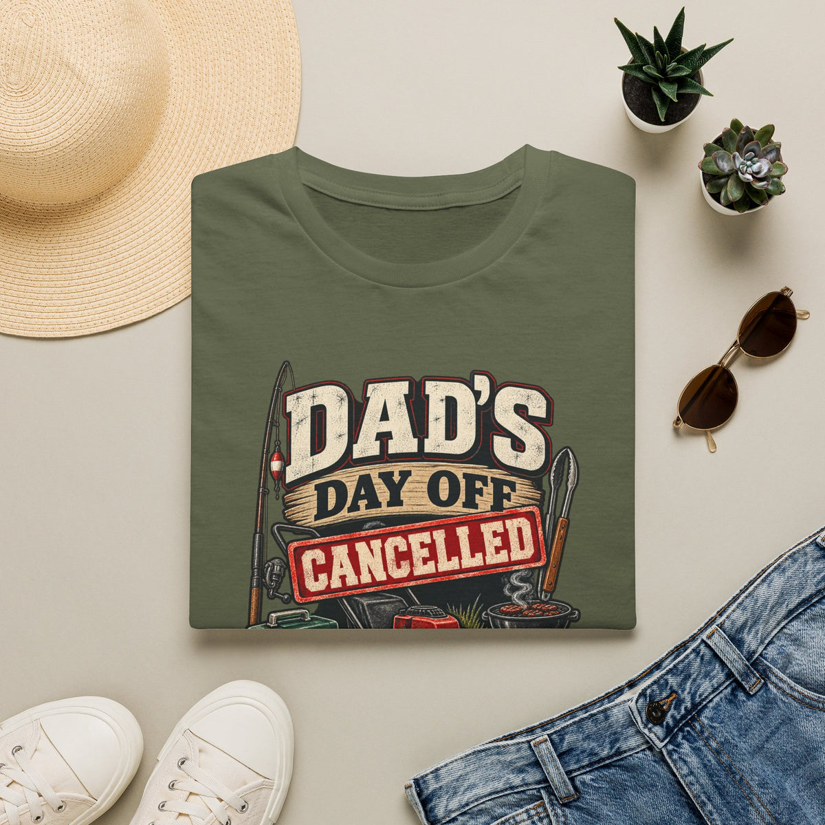 Dad's Day Off Cancelled T-Shirt | Funny Dad Repair Graphics