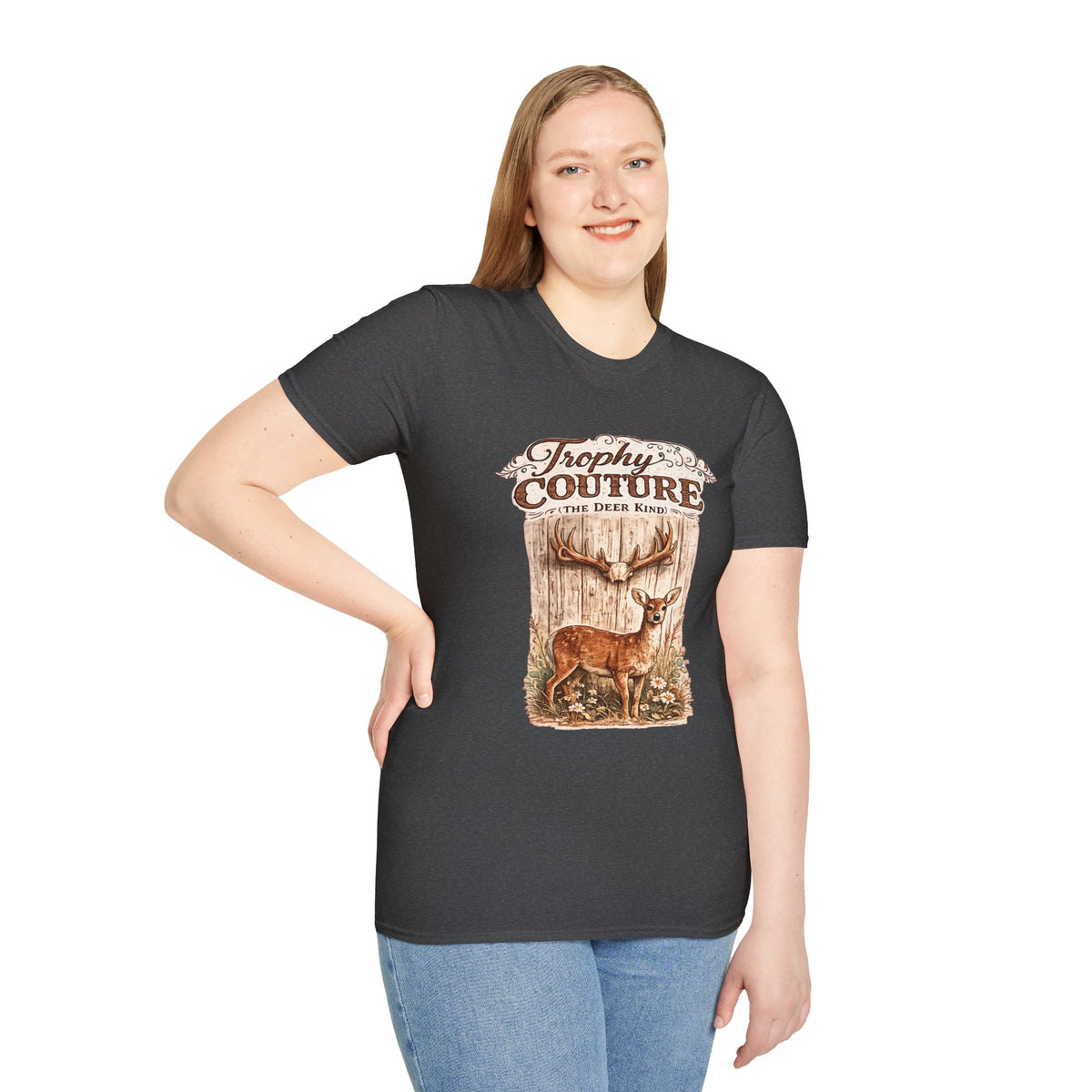 Trophy Couture Deer T-Shirt | Vintage Rustic Buck Graphic