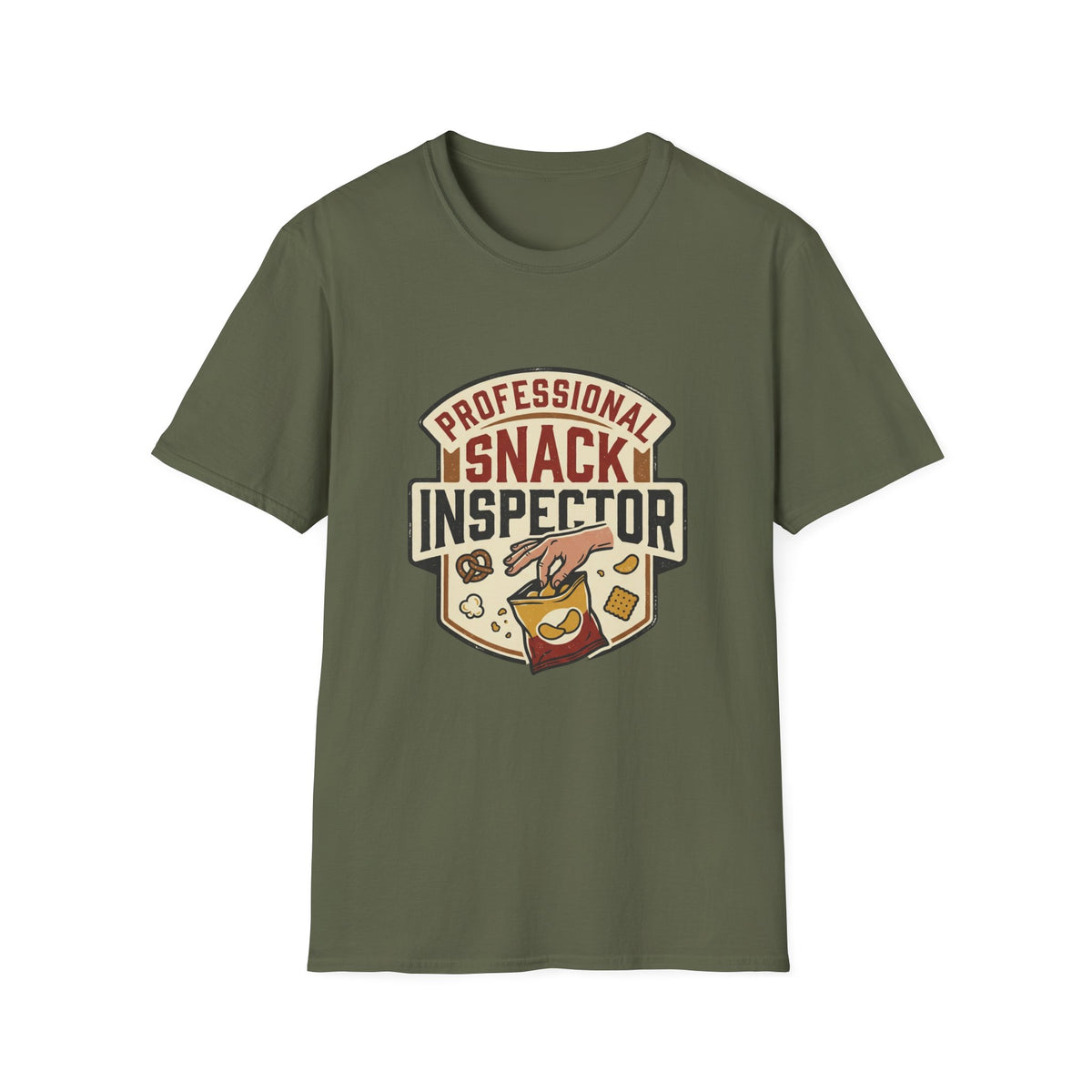Professional Snack Inspector T-Shirt | Funny Food Badge Tee
