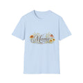 Mama floral script T-Shirt | Sunflowers, wildflowers, script text