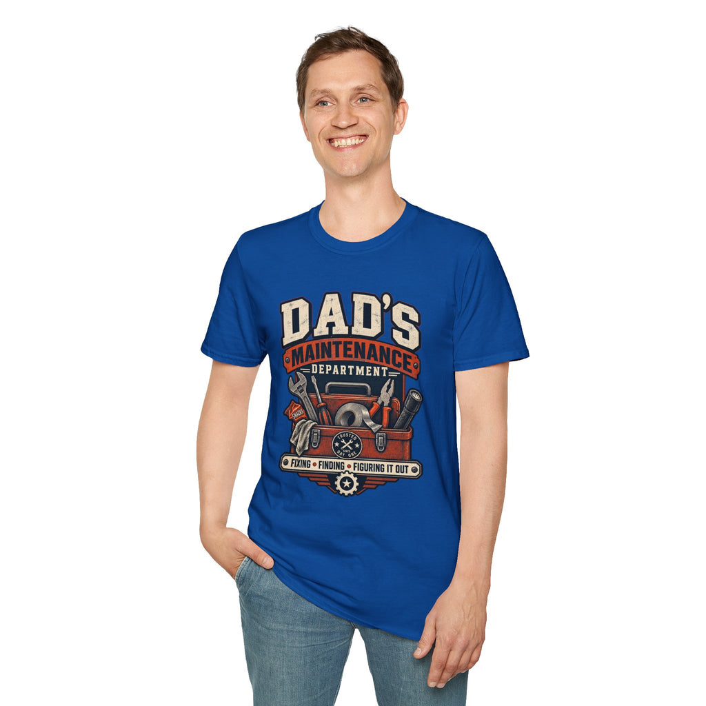 Dad's Maintenance Department T-Shirt | Tools Garage Repair Dad Tee