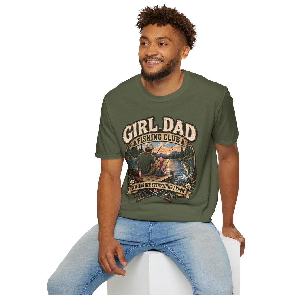 Girl Dad Fishing Club T-Shirt | Father Daughter Fishing Scene