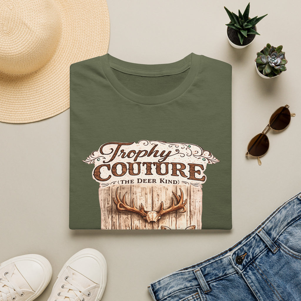 Trophy Couture Deer T-Shirt | Vintage Rustic Buck Graphic