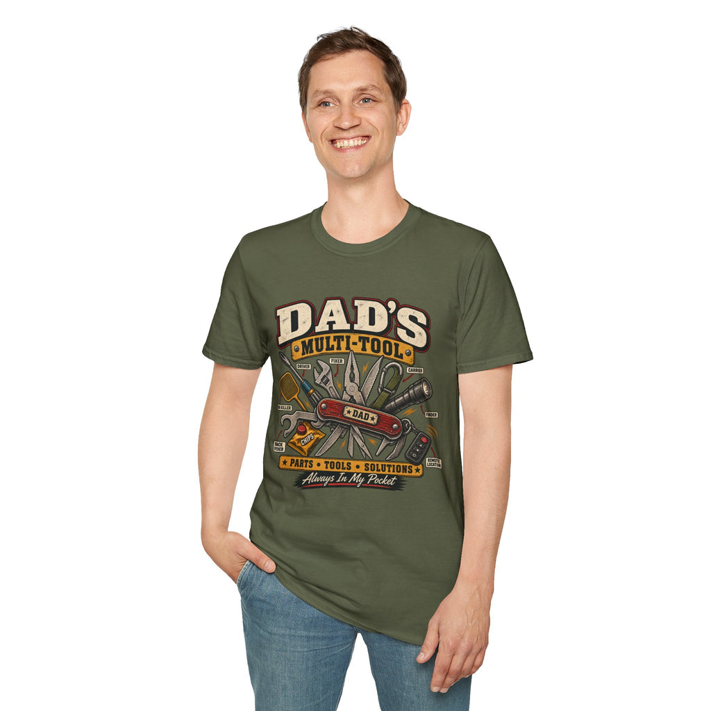 Dad's Multi-Tool T-Shirt | Vintage Toolbox Tools Graphic Tee