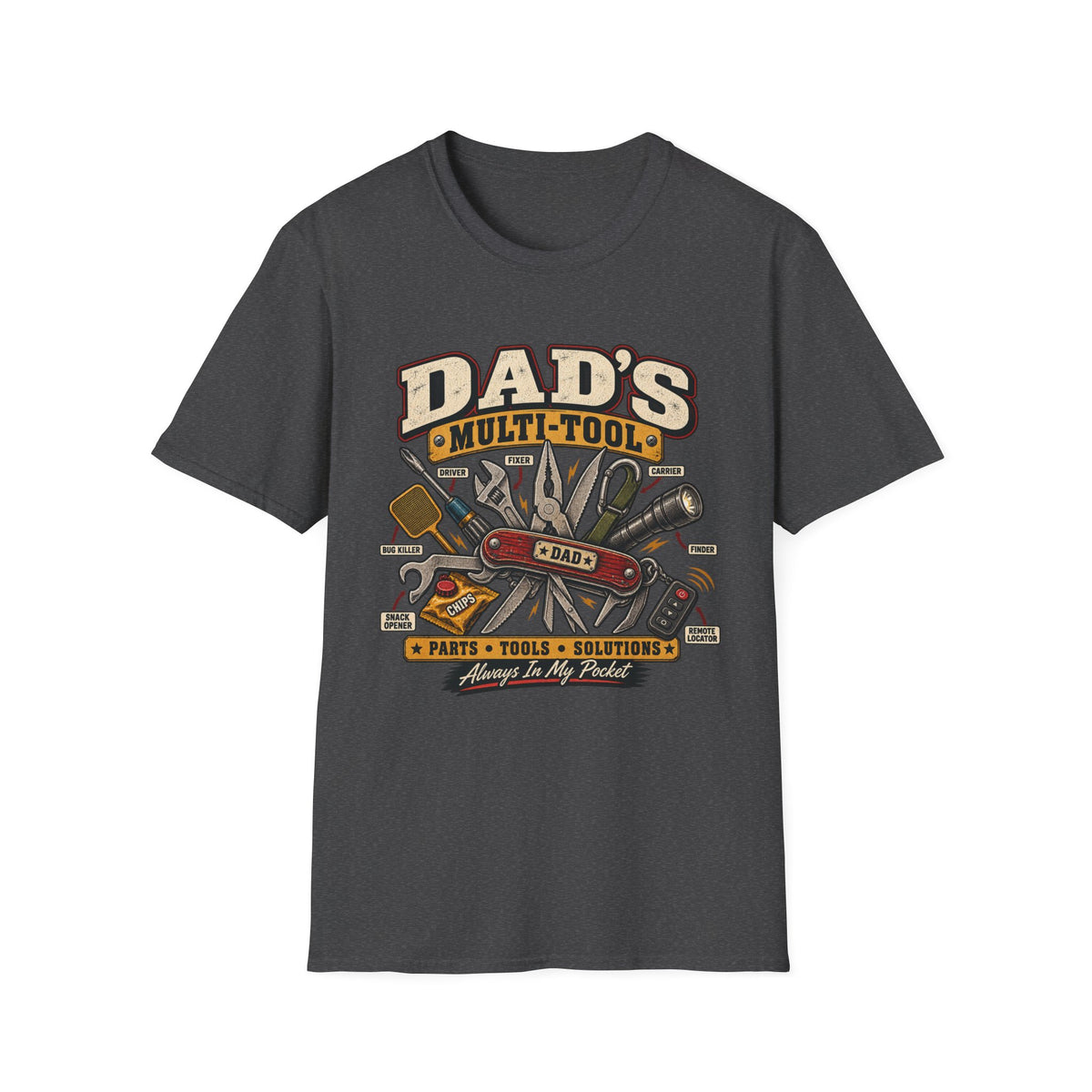 Dad's Multi-Tool T-Shirt | Vintage Toolbox Tools Graphic Tee