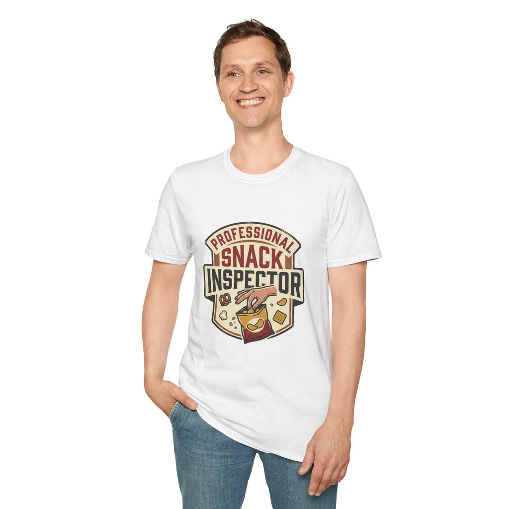 Professional Snack Inspector T-Shirt | Funny Food Badge Tee
