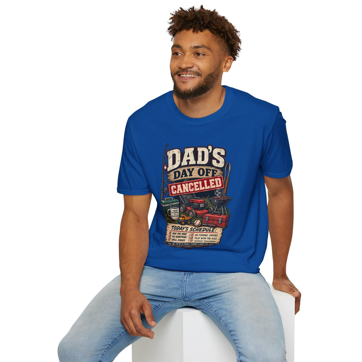 Dad's Day Off Cancelled T-Shirt | Funny Dad Repair Graphics